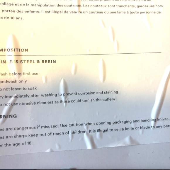 Lot of 4 (four) sets of faux-marble utensils 4 pieces each (16 pieces in total) - Picture 5 of 8